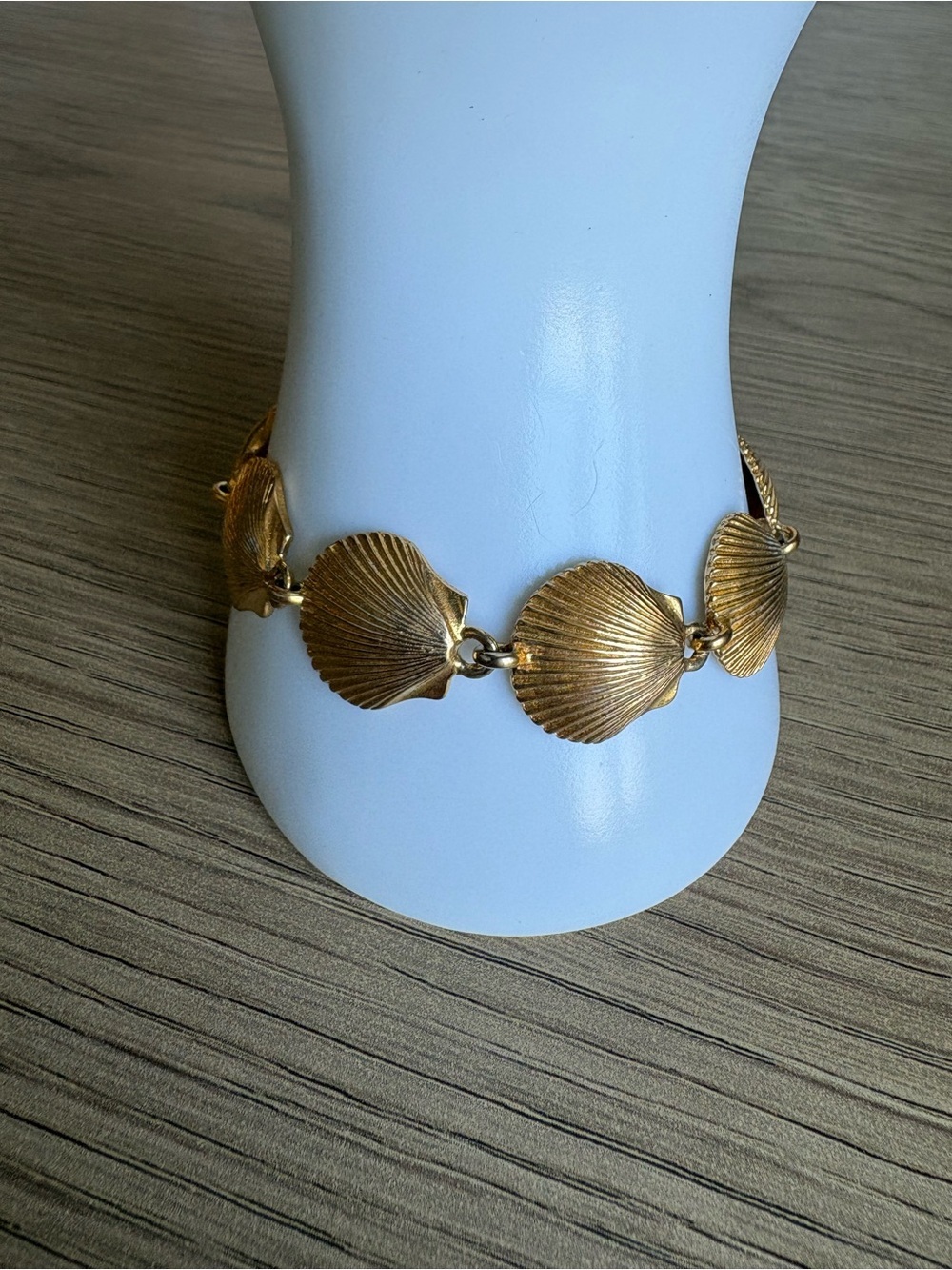 Gold-Tone Shell Link Bracelet